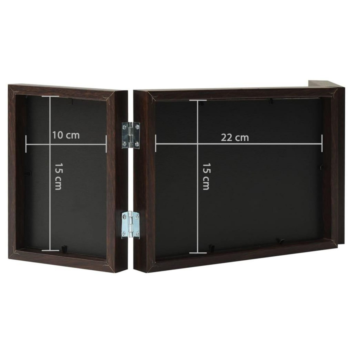 VIDAXL Cadre photo depliable Marron fonce 22x15 cm+2x(10x15 cm)