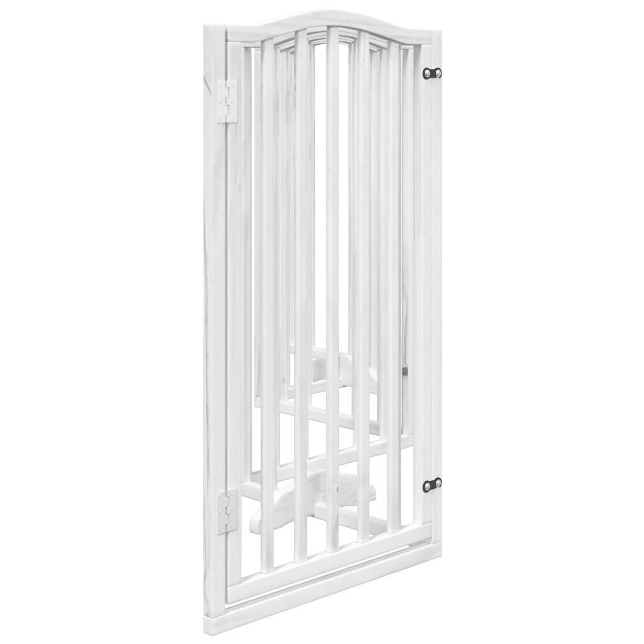 Voir la diapositive 5 : VIDAXL Barriere pour chiens et porte 6 panneaux blanc bois de peuplier