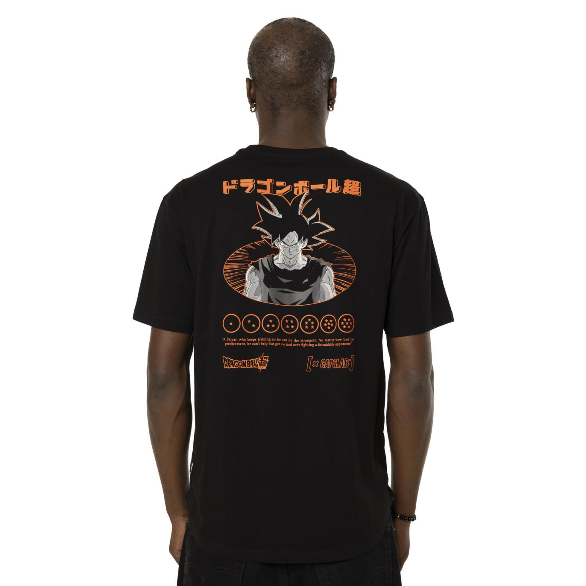 Voir la diapositive 3 : CAPSLAB T-shirt en coton homme confort avec print Dragon Ball Super Instinct