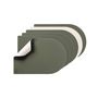 Voir la diapositive 6 : BJORN Set de table rectangovale réversible - 6 pièces - Cuir recyclé blanc crème et vert de gris