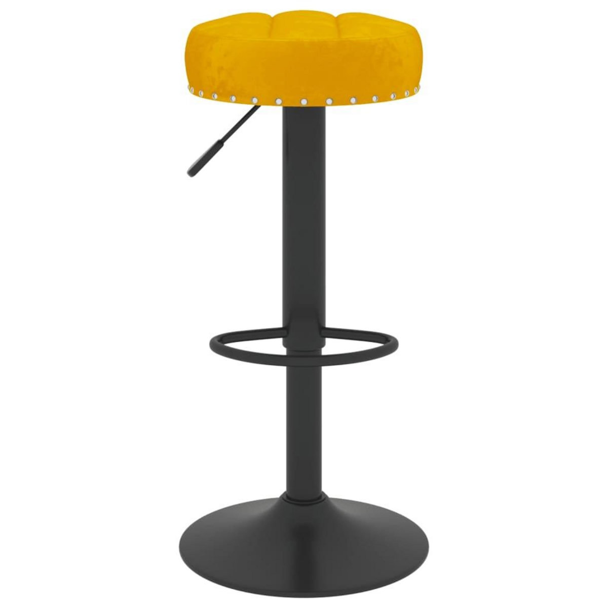 VIDAXL Tabourets de bar lot de 2 jaune moutarde velours