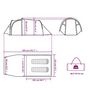 Voir la diapositive 6 : VIDAXL Tente de camping tunnel 2 personnes bleu impermeable