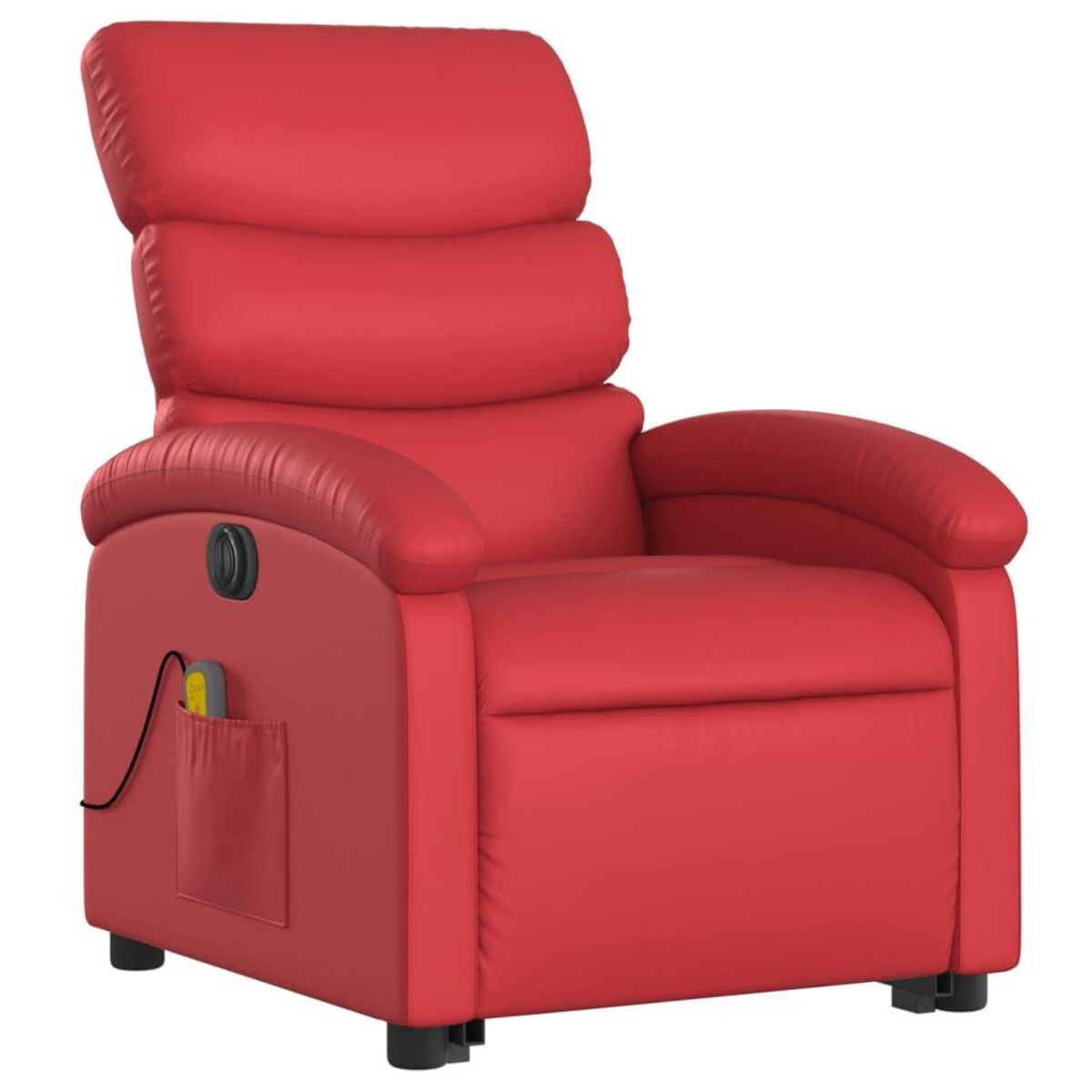 VIDAXL Fauteuil inclinable de massage electrique rouge similicuir