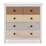 Voir la diapositive 3 : VS VENTA-STOCK Commode 5 tiroirs Magda dans les tiroirs Blanc et Multicolores, 79 cm Longueur