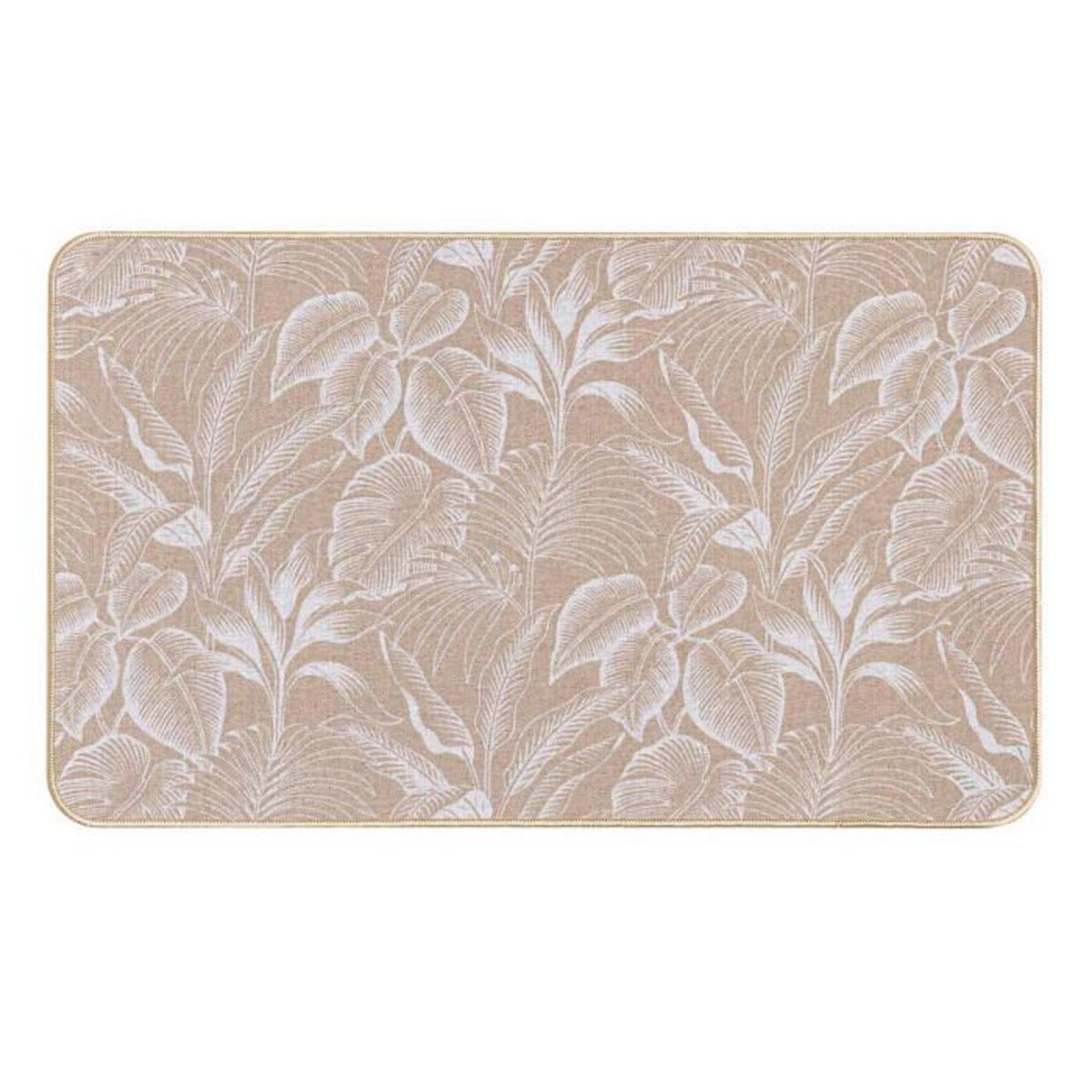 Paris Prix Tapis Déco Imprimé  Stylis  45x75cm Naturel & Blanc