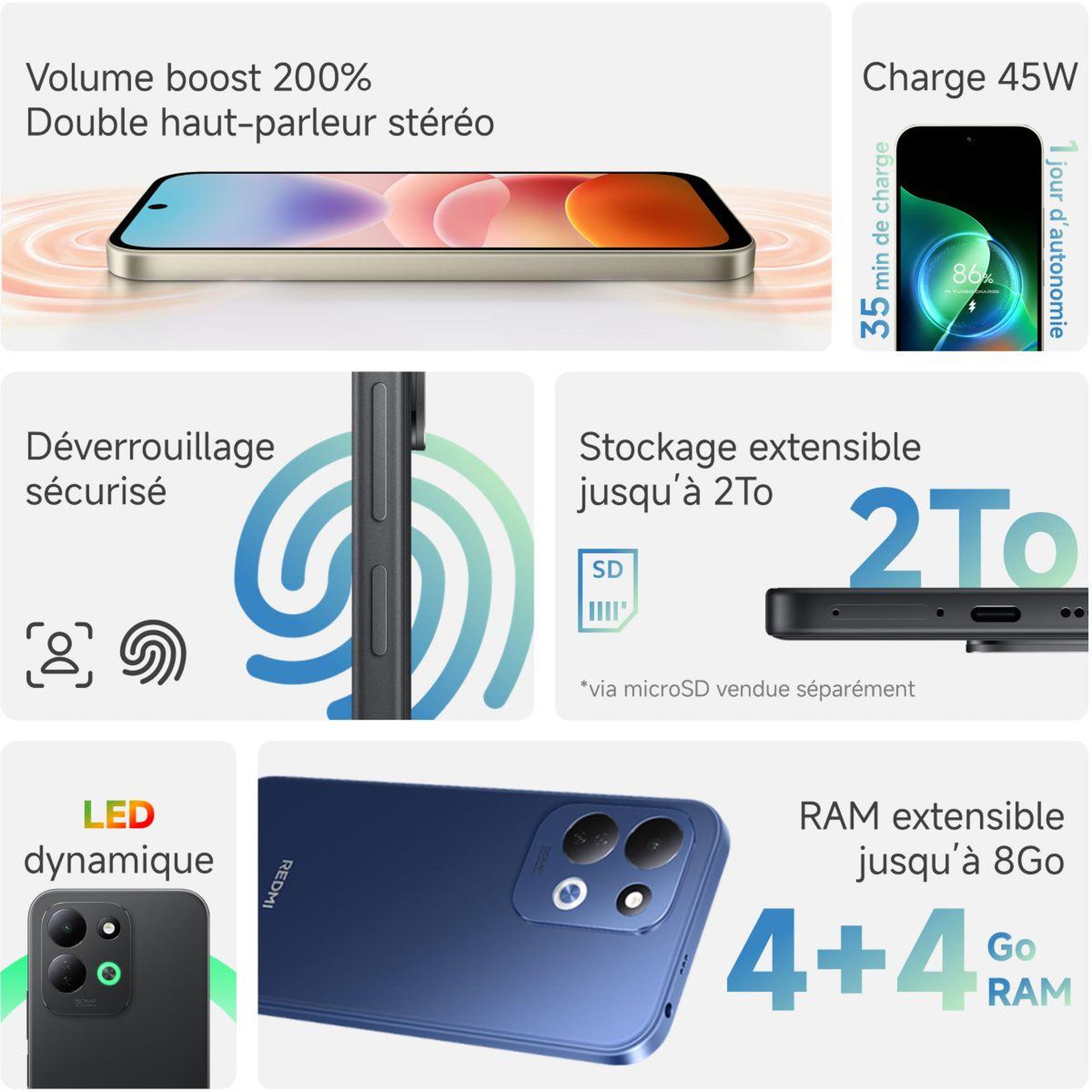 Voir la diapositive 4 : XIAOMI Smartphone Redmi 17 Orange 128Go 5G