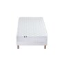 Voir la diapositive 4 : Ensemble Matelas Mousse Accueil Latex 3 Zones + Sommier 90x200 cm Blanc TOULON