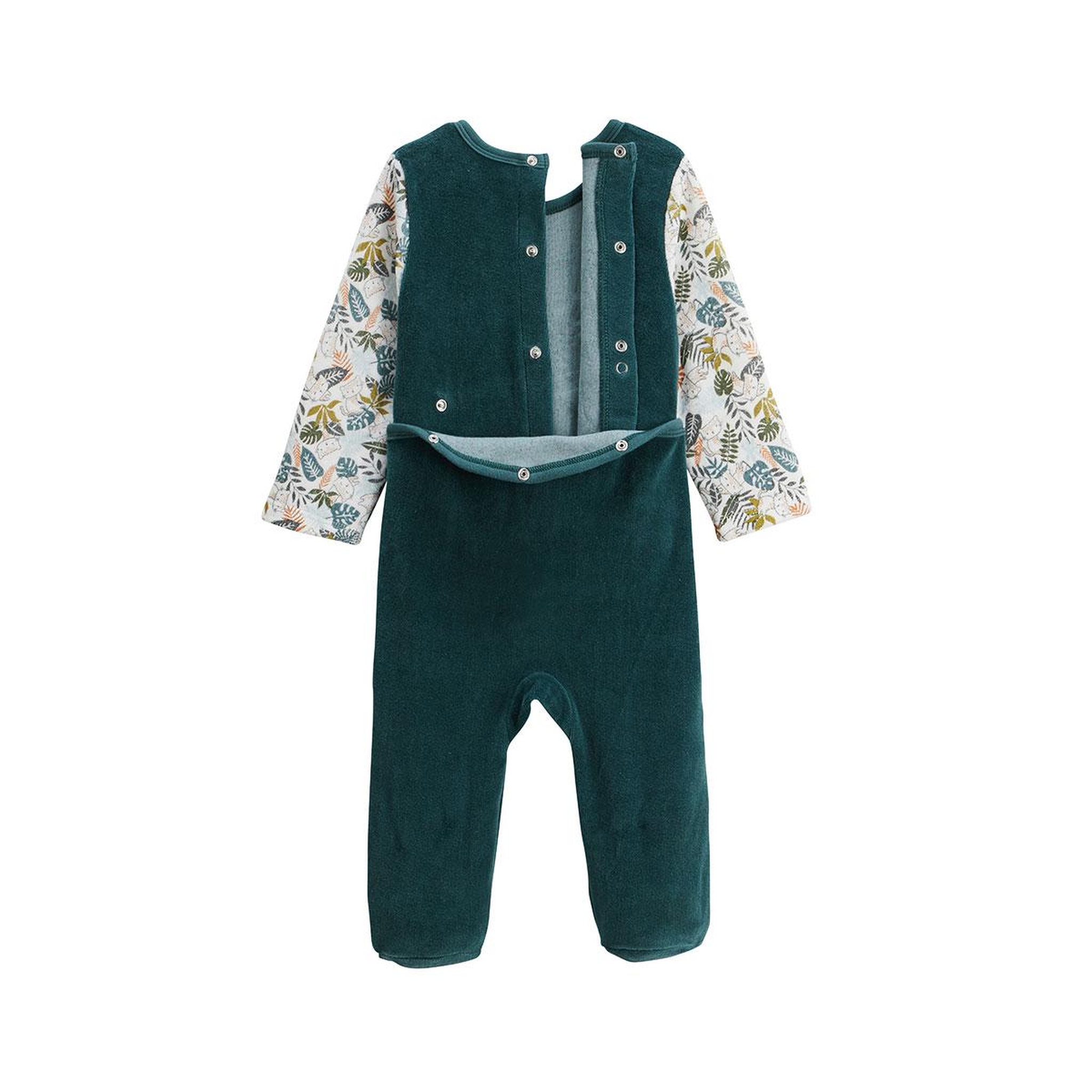 Voir la diapositive 3 : Petit Béguin Pyjama bébé en velours Canopée