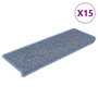 Voir la diapositive 2 : VIDAXL Tapis d'escalier autocollants 15 pcs 65x21x4 cm Bleu