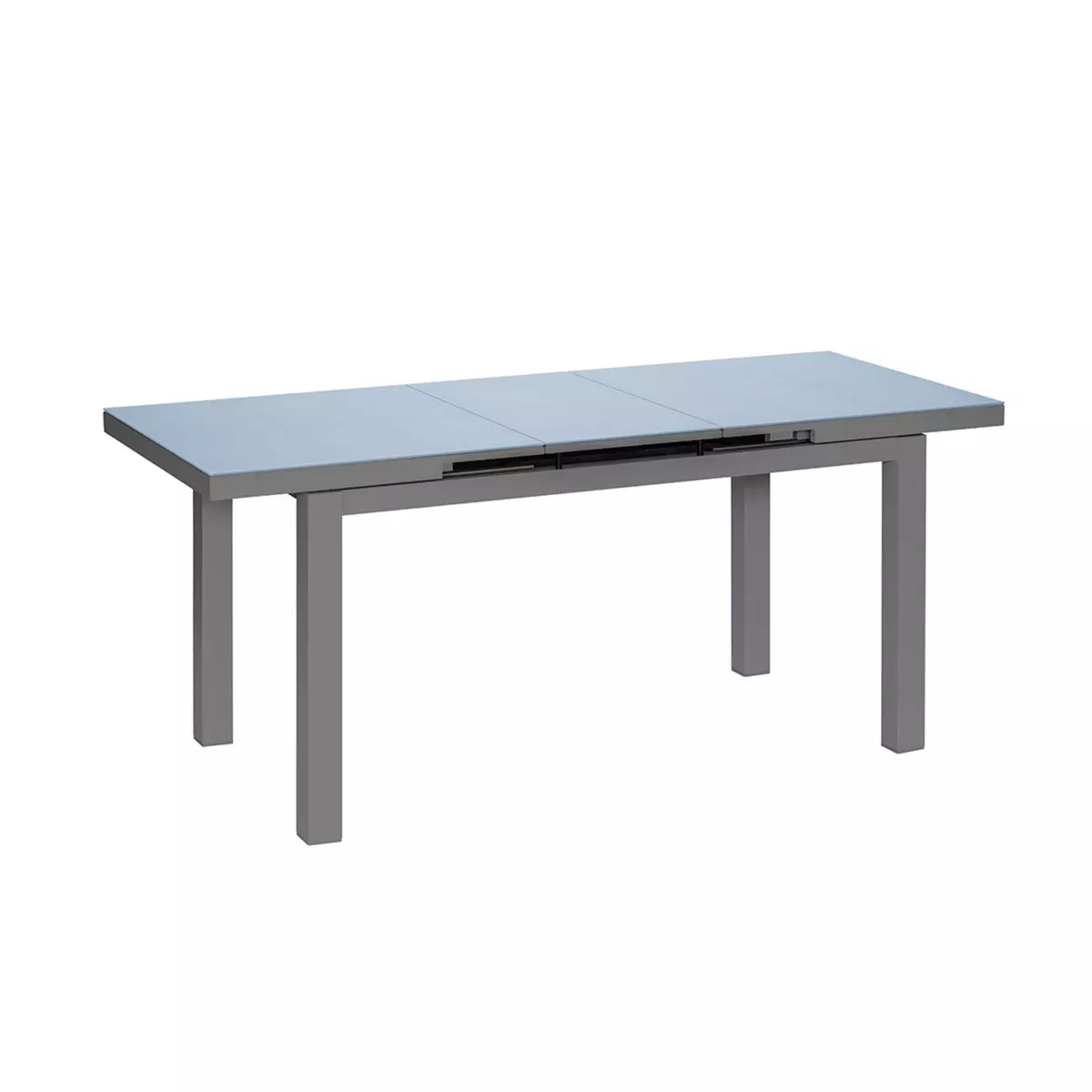 Jardiline Table à manger d'extérieur extensible en aluminium gris  Ibiza anthracite - 8/10 places - Jardiline