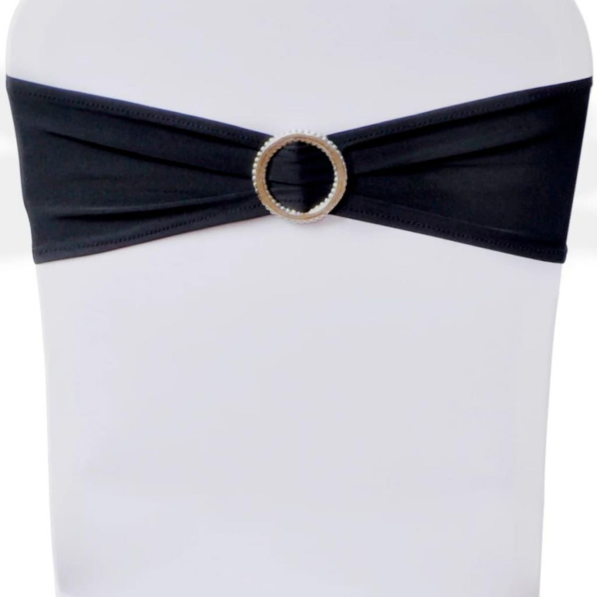 VIDAXL Ruban decoratif elastique avec boucle de chaise 25 pcs Noir