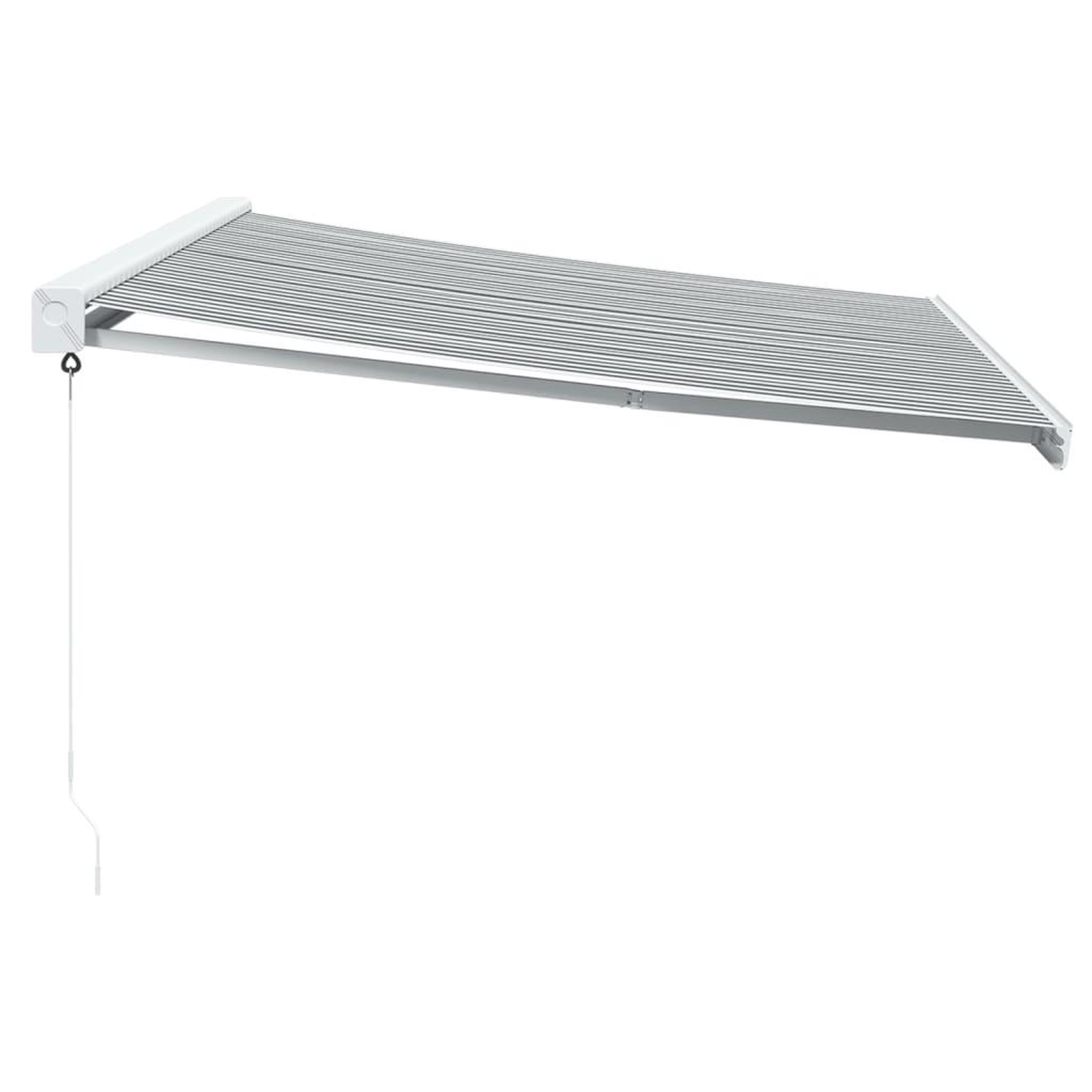 Voir la diapositive 4 : VIDAXL Auvent retractable anthracite et blanc 4,5x3 m tissu/aluminium