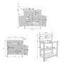 SWEEEK Ensemble de meubles de cuisine extérieure en acier inoxydable 6 modules