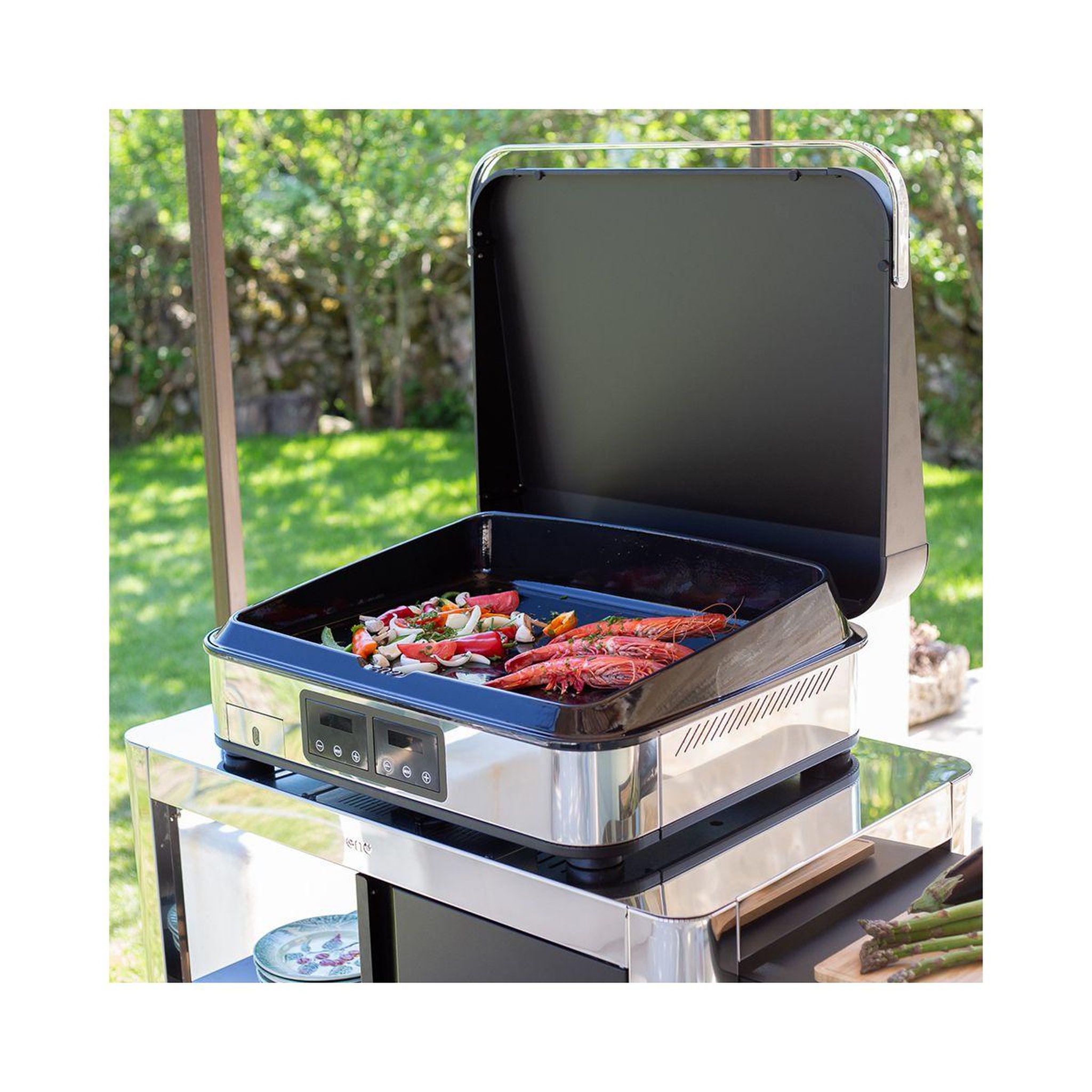 Voir la diapositive 4 : Eno Plancha électrique Enosign Electrique 65 inox à poser, 56x40 cm