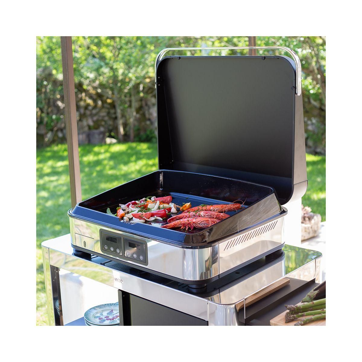 Eno Plancha électrique Enosign Electrique 65 inox à poser, 56x40 cm