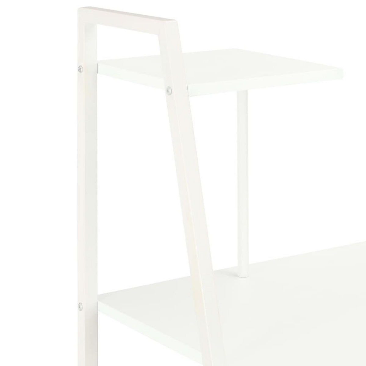 VIDAXL Bureau avec etagere Blanc 102x50x117 cm