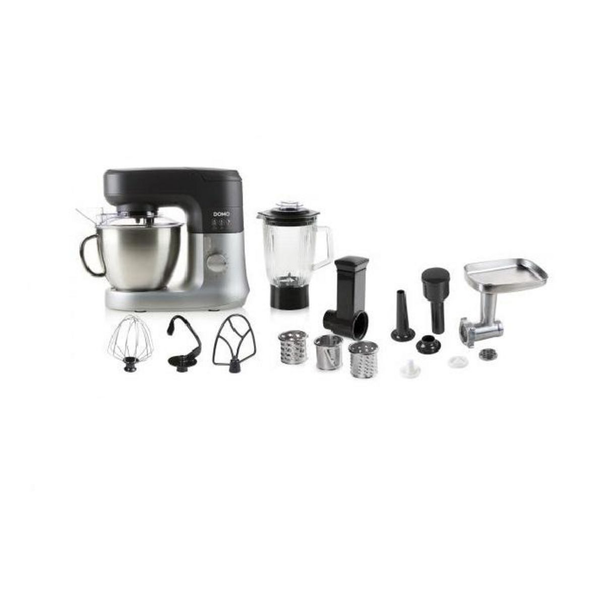 Domo Robot pâtissier multifonction 4.5l 1000w noir/inox - do9182kr