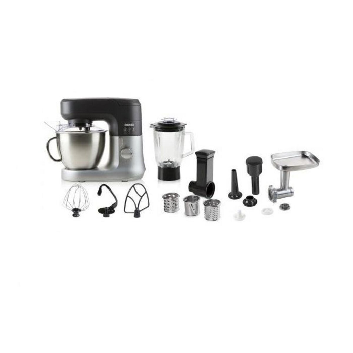 Domo Robot pâtissier multifonction 4.5l 1000w noir/inox - do9182kr