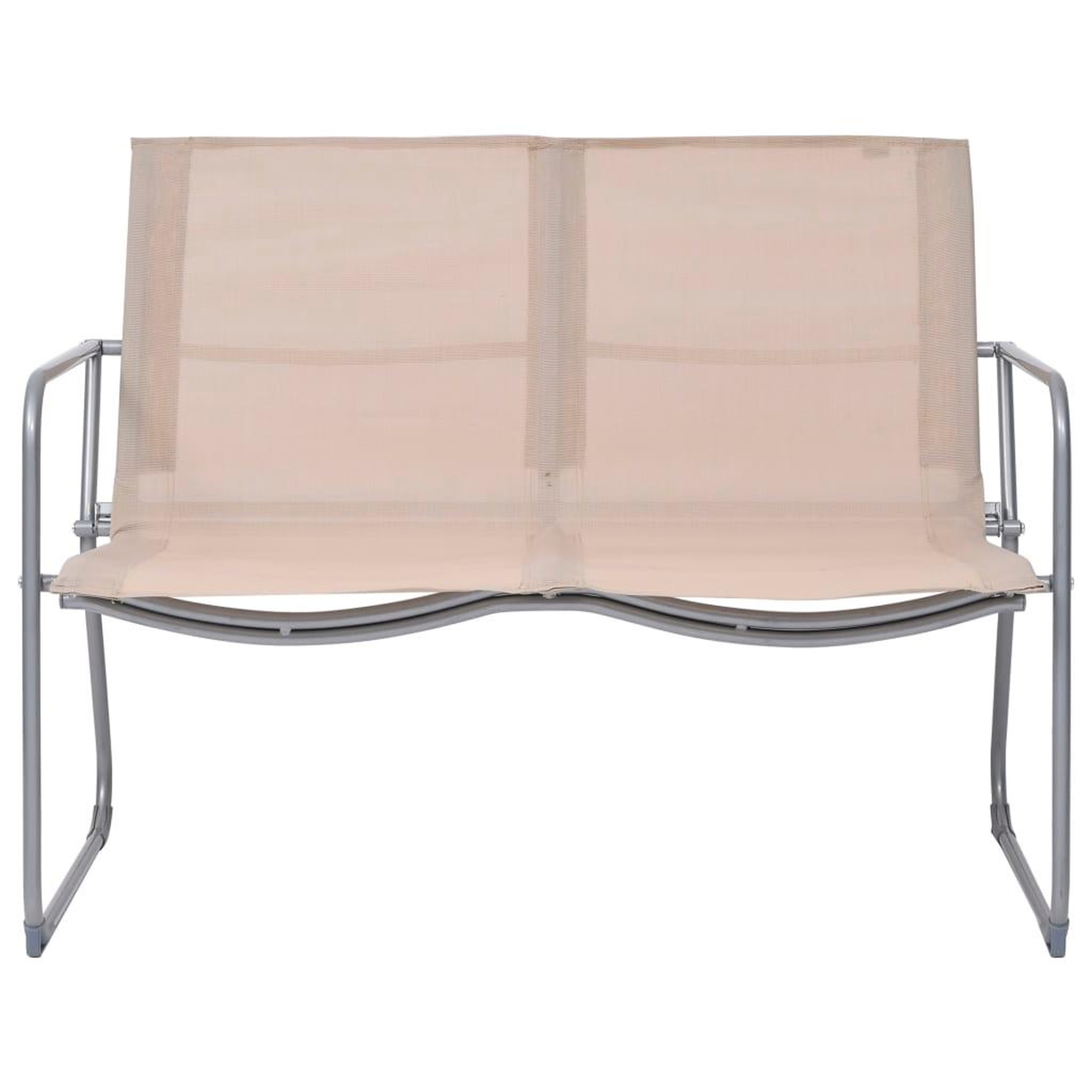 Voir la diapositive 2 : VIDAXL Salon de jardin 4 pcs tissu et acier creme