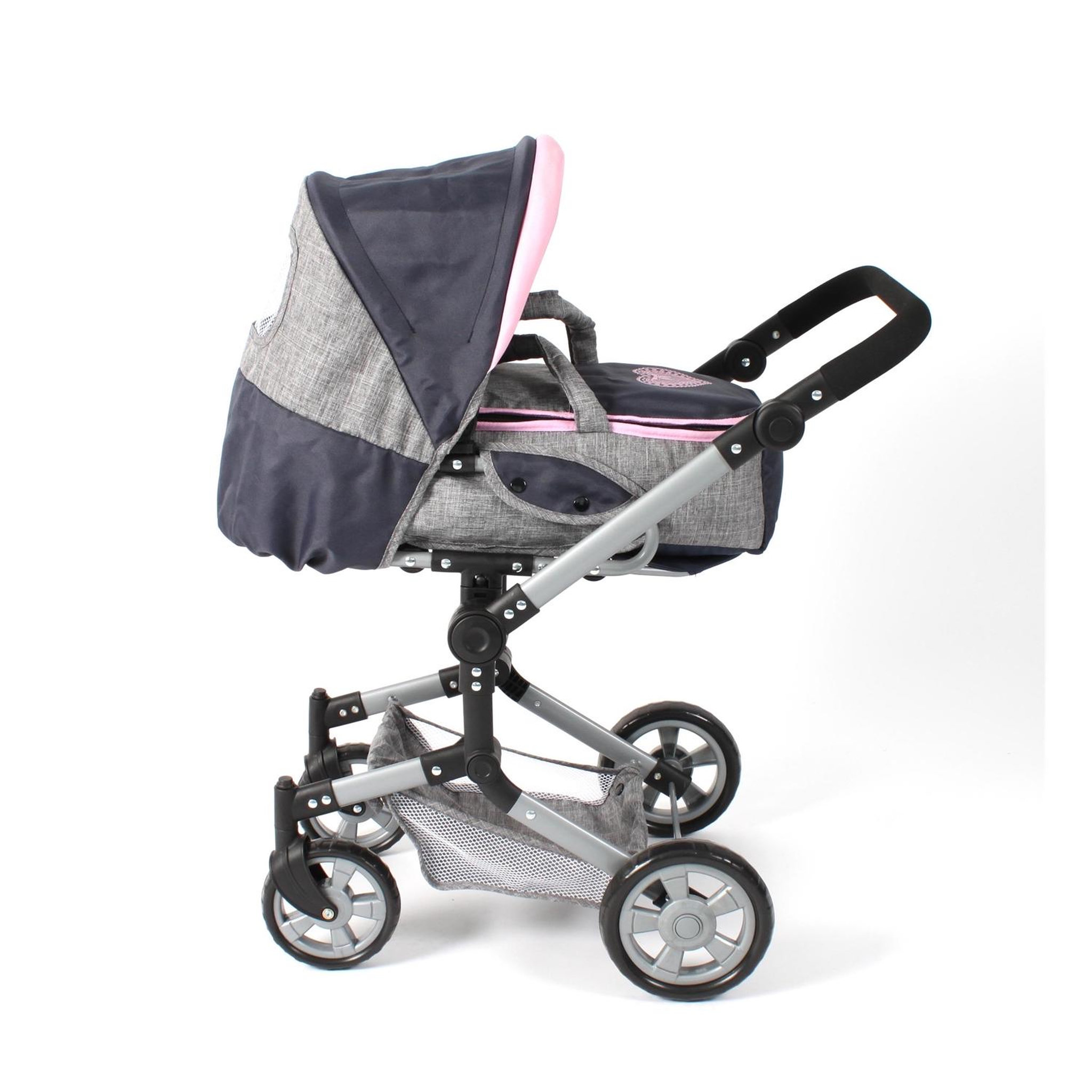 Voir la diapositive 2 : BAYER CHIC 2000 Poussette de poupée combinée JARA gris bleu foncé