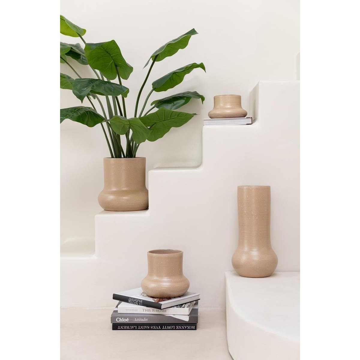 Paris Prix Vase en Céramique  Organique  40cm Beige