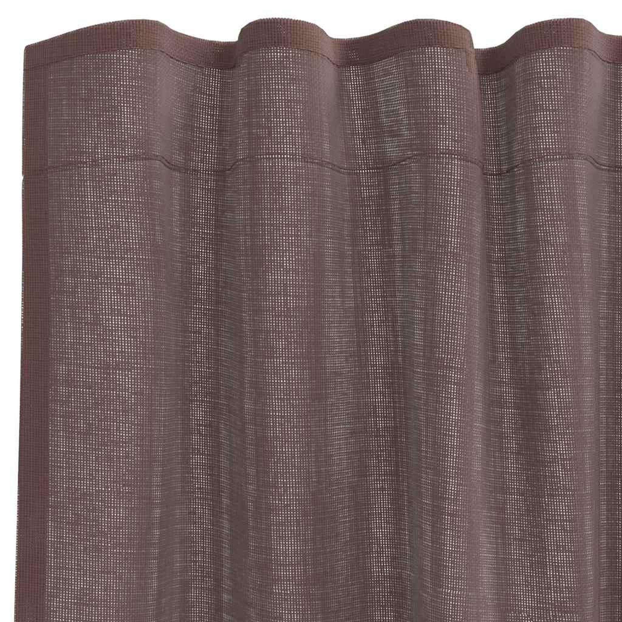 Voir la diapositive 5 : VIDAXL Rideaux en voile avec passants 2 pcs marron