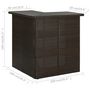 Voir la diapositive 6 : VIDAXL Table d'angle de bar Marron 100x50x105 cm Resine tressee