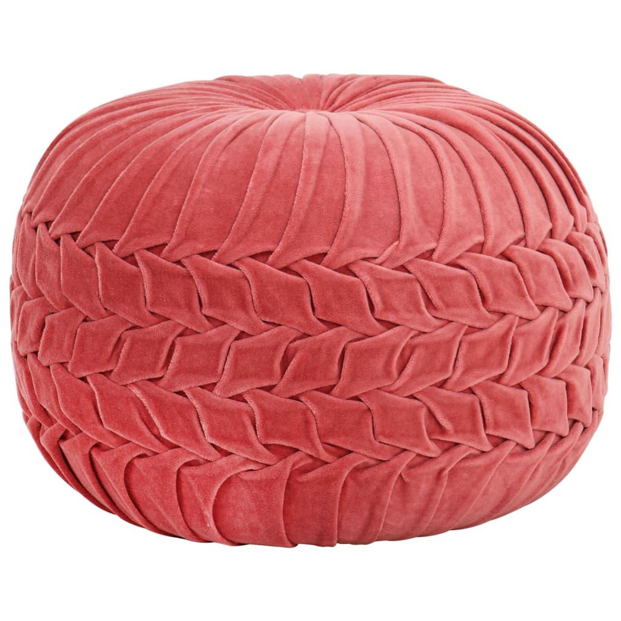 Voir la diapositive 1 : VIDAXL Pouf Velours de coton Design de sarrau 40 x 30 cm Rose