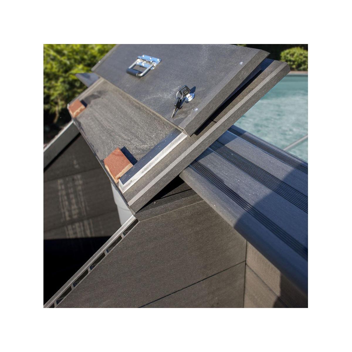 GRE Coffre de filtration composite pour piscine hauteur 0,96cm