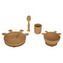 Voir la diapositive 1 : Atmosphera Kids Set Repas Enfant  Silicone  17cm Ocre