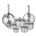 ELO Ensemble de 2 Poêles de cuisson 28 et 32 cm et 5 faitouts 12, 14, 16, 20 et 24 cm Elo Profi Brillant