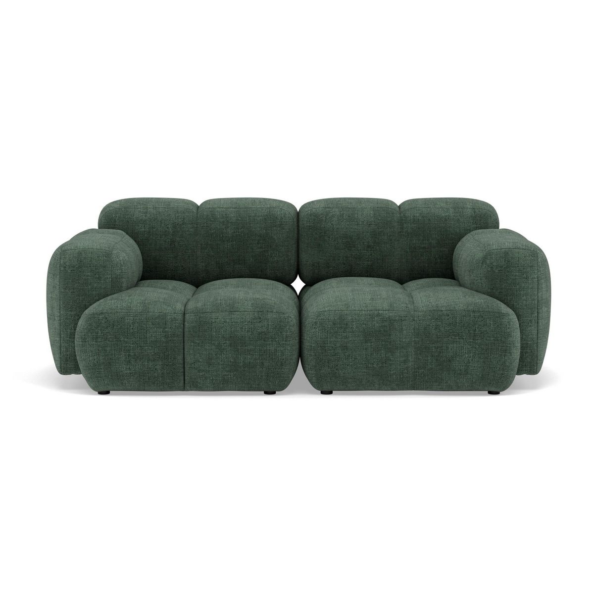 LISA DESIGN Grace - canapé modulable 2 places en velours texturé