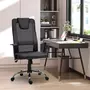 HOMCOM HOMCOM Fauteuil de bureau ergonomique hauteur assise réglable pivotant 360° revêtement synthétique et maille noir
