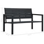 Voir la diapositive 6 : VIDAXL Banc de jardin 120 cm PEHD Noir Aspect de bois