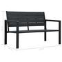 Voir la diapositive 6 : VIDAXL Banc de jardin 120 cm PEHD Noir Aspect de bois