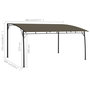 Voir la diapositive 6 : VIDAXL Auvent pare-soleil de jardin 4x3x2,55 m Taupe