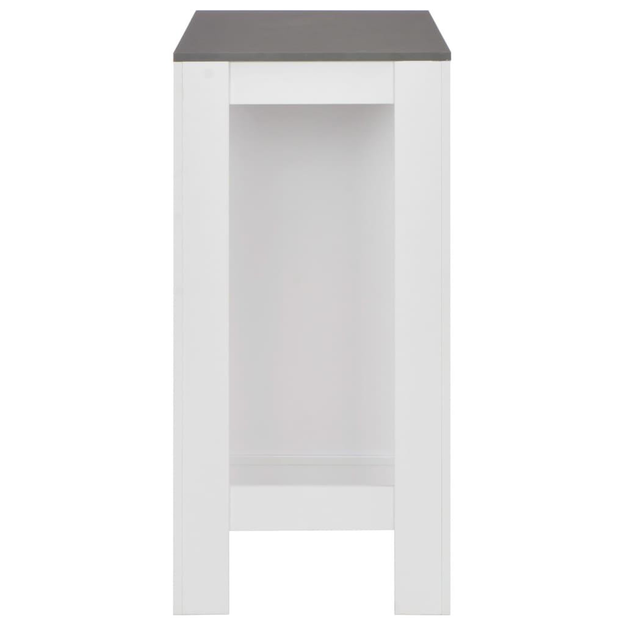 Voir la diapositive 4 : VIDAXL Table de bar avec etagere Blanc 110x50x103 cm