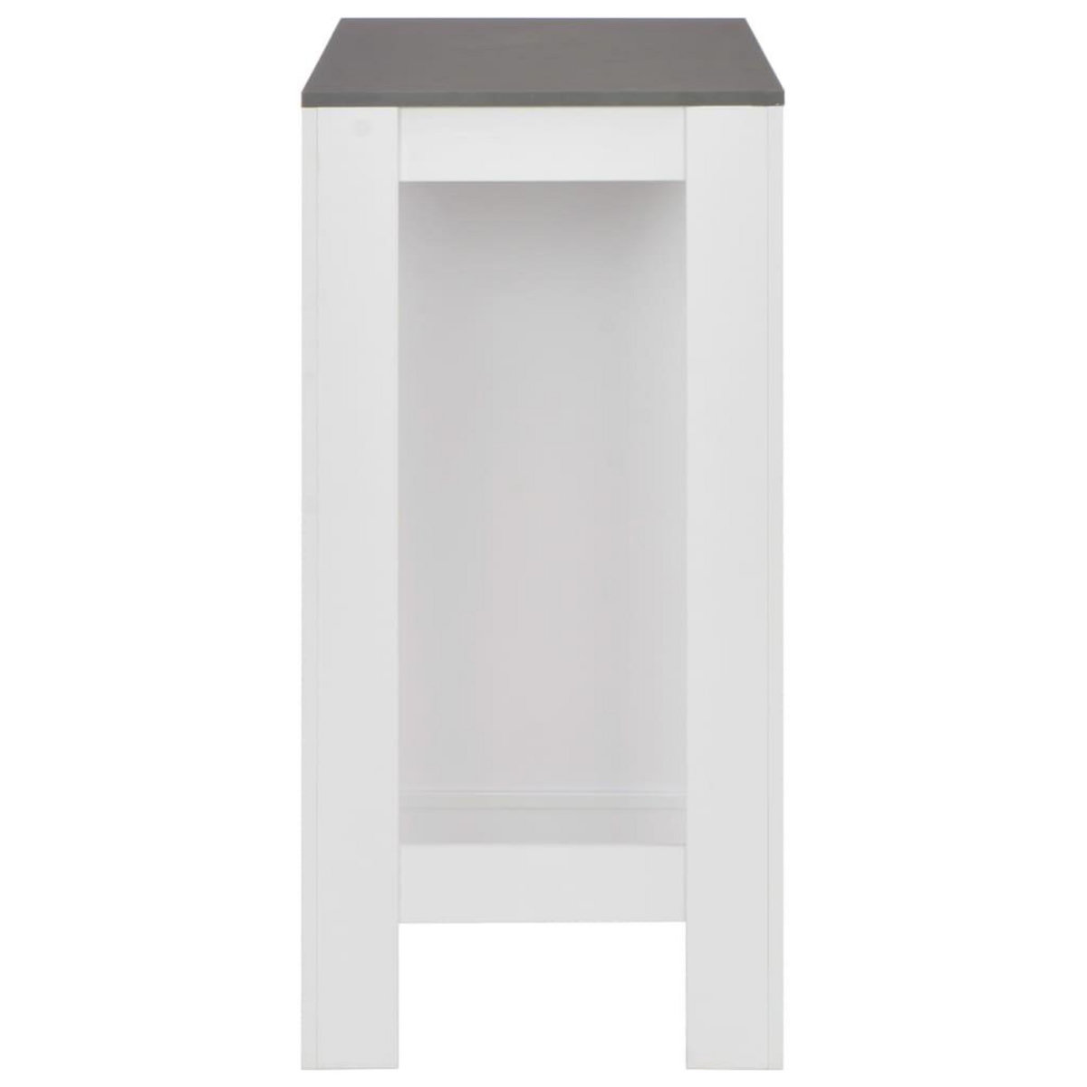 VIDAXL Table de bar avec etagere Blanc 110x50x103 cm