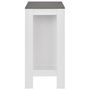 Voir la diapositive 4 : VIDAXL Table de bar avec etagere Blanc 110x50x103 cm