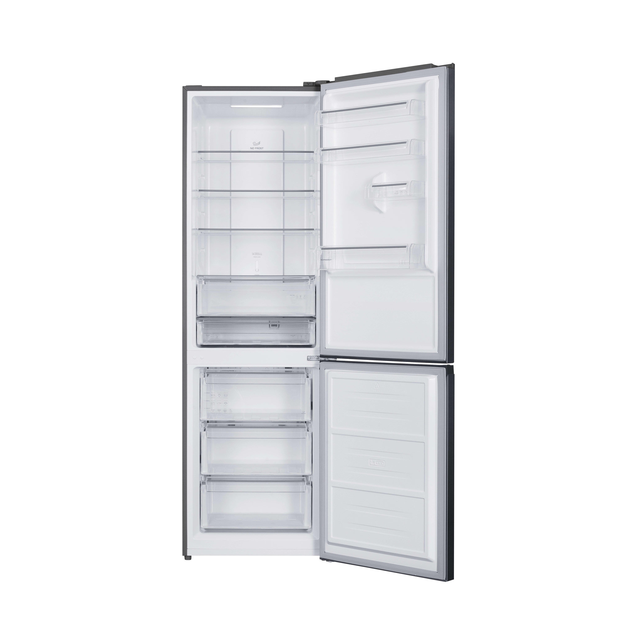 Voir la diapositive 3 : SCHNEIDER Réfrigérateur combiné Inox - SCCB347HDNF-XD