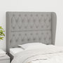 Voir la diapositive 1 : VIDAXL Tete de lit avec oreilles Gris clair 103x23x118/128 cm Tissu