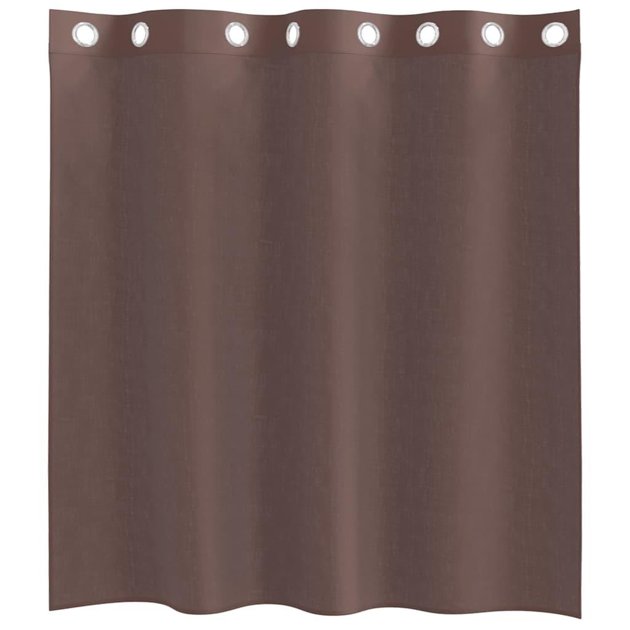 Voir la diapositive 4 : VIDAXL Rideaux en voile avec œillets 2 pcs marron 140x140 cm