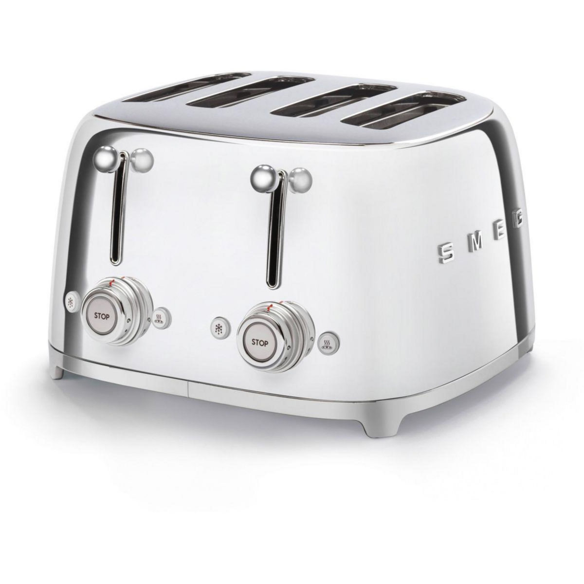 SMEG Grille-pain TSF03SSEU Toaster 4 tranches Chrome