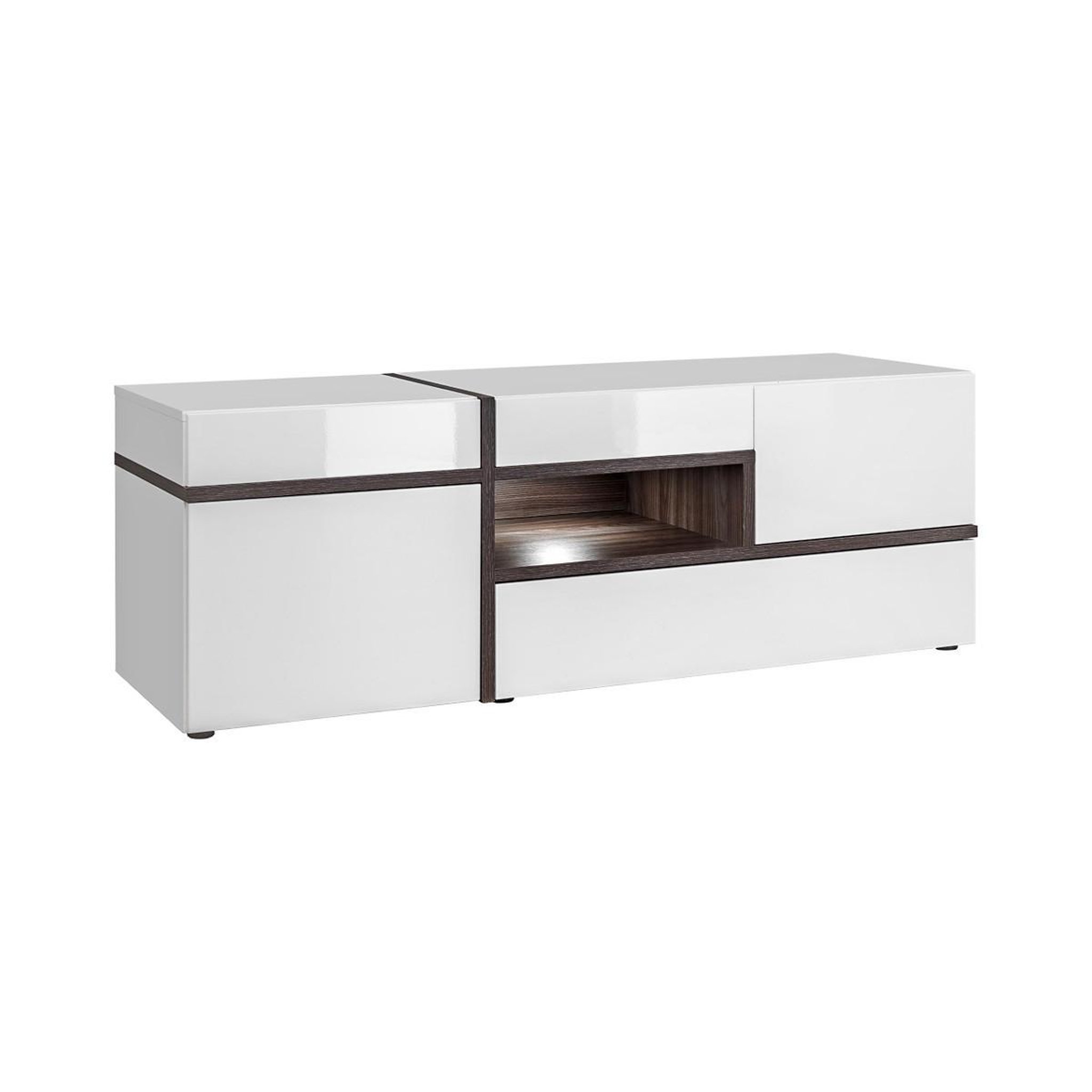 Voir la diapositive 2 : Paris Prix Ensemble meuble tv design  cross  330cm blanc