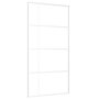 Voir la diapositive 2 : VIDAXL Porte coulissante Verre ESG depoli aluminium 102,5x205 cm Blanc