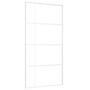 Voir la diapositive 2 : VIDAXL Porte coulissante Verre ESG depoli aluminium 102,5x205 cm Blanc