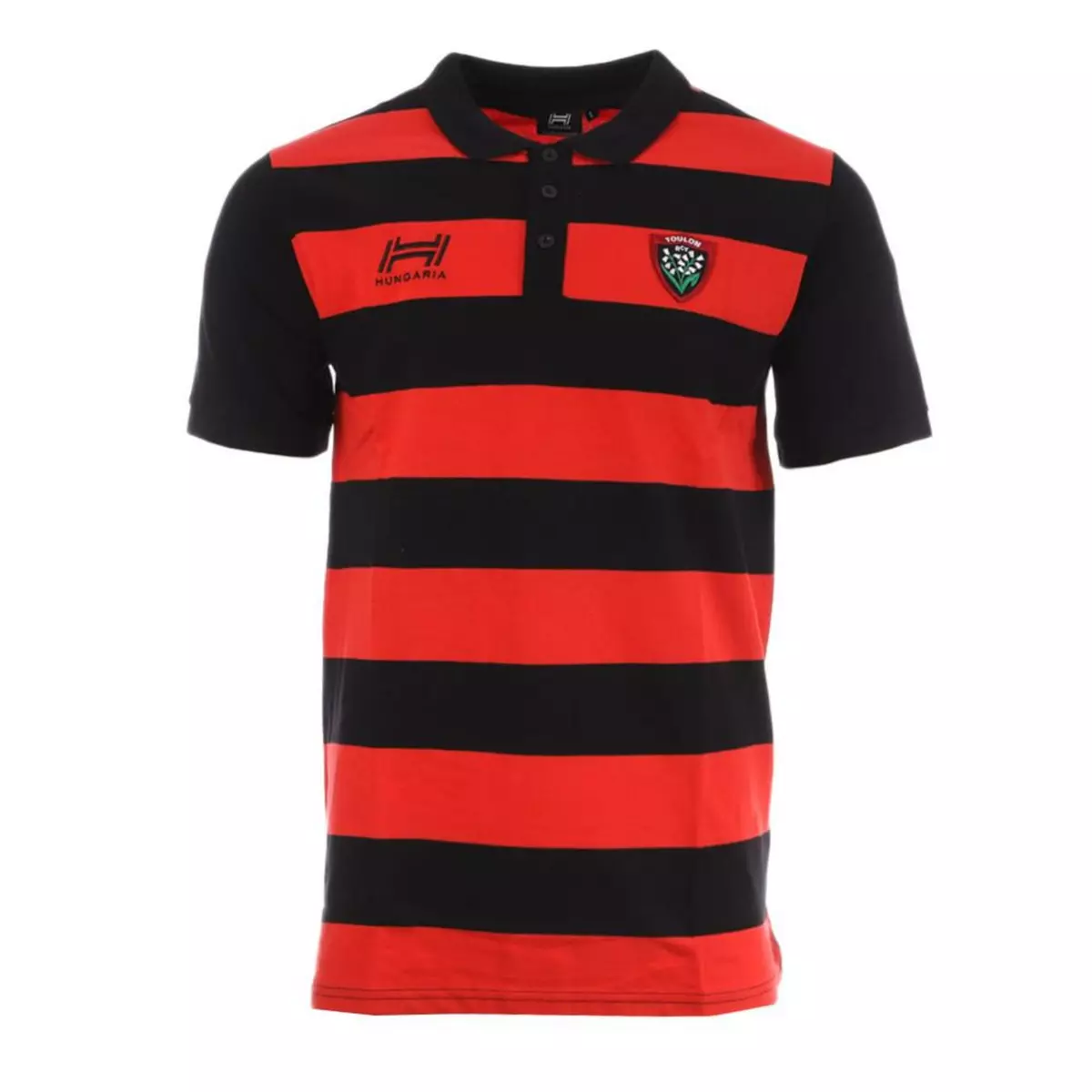 HUNGARIA RC Toulon Polo Noir/Rouge Homme Hungaria