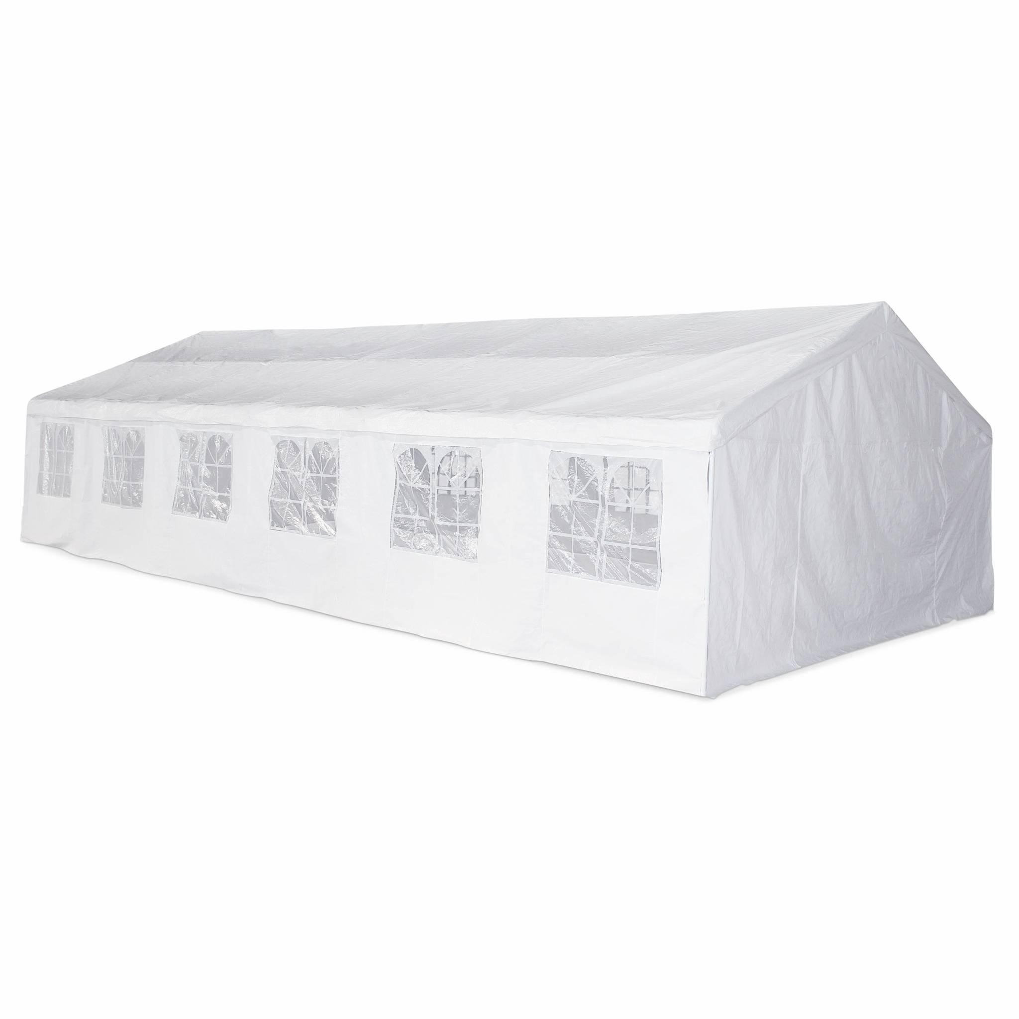 Voir la diapositive 1 : SWEEEK Tente de réception 6 x 12 m - Lutecia -  Blanc - tente de jardin idéale pour réception à utiliser comme pavillon.