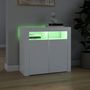 Voir la diapositive 4 : VIDAXL Buffet avec lumieres LED Blanc 80x35x75 cm