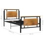 Voir la diapositive 6 : VIDAXL Cadre de lit sans matelas metal 90x200 cm